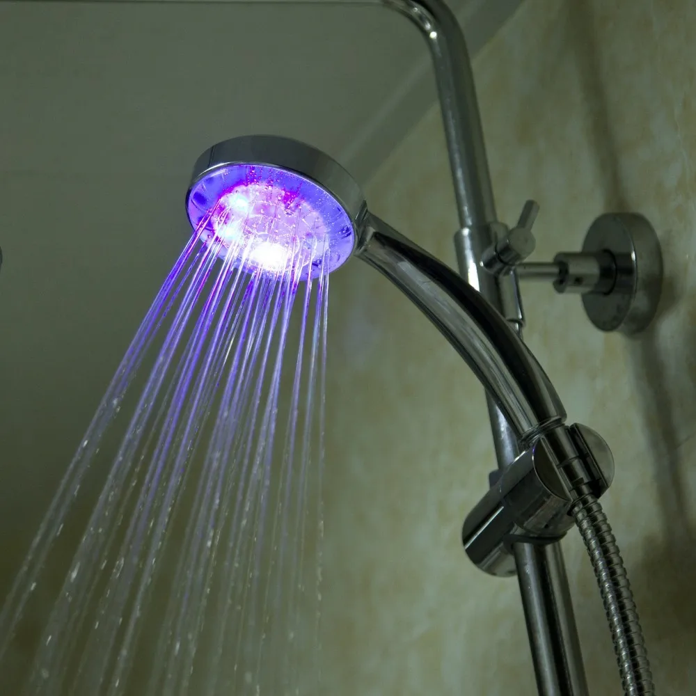Shower 7 Colors LED Shower Head Handheld Romantic Light Color Changing