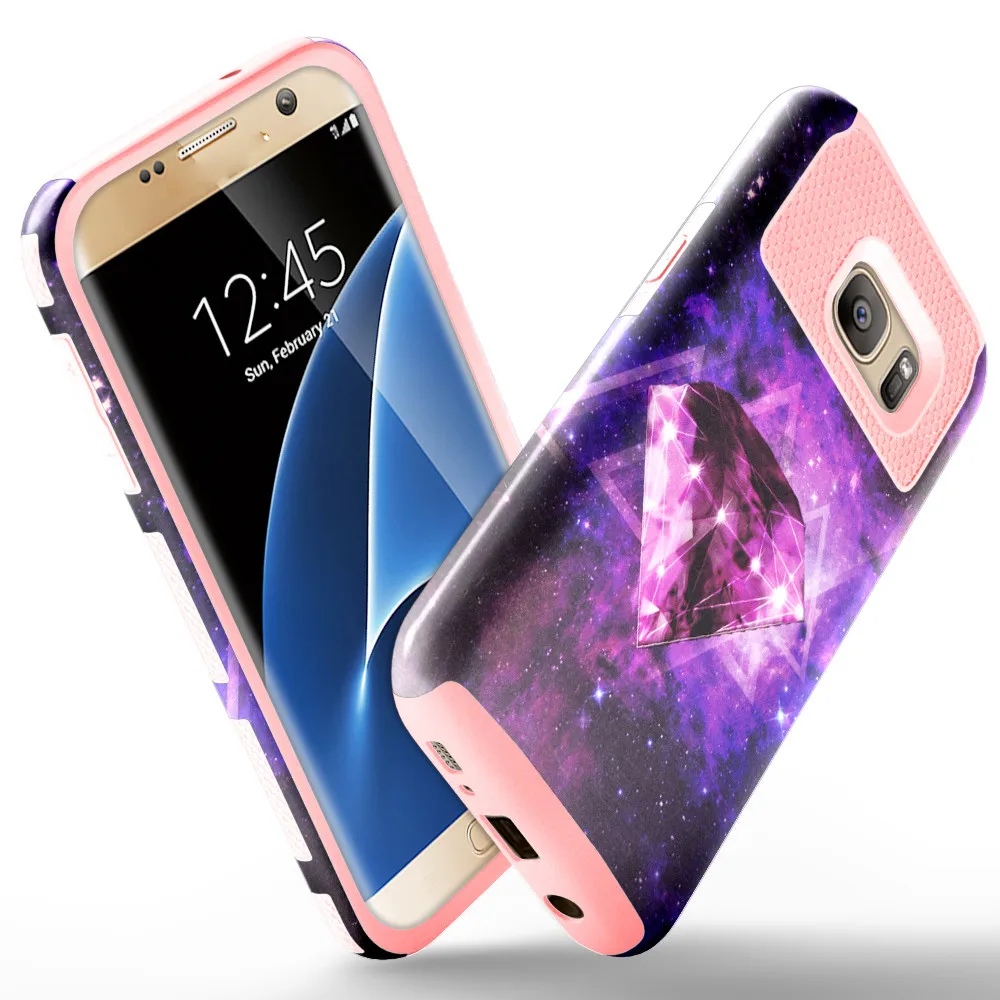 

New Hybrid ShockProof Hard Protective Case Cover PC For Samsung Galaxy S7 all-around Cove Silicone Gel Rubber Coverr#P4