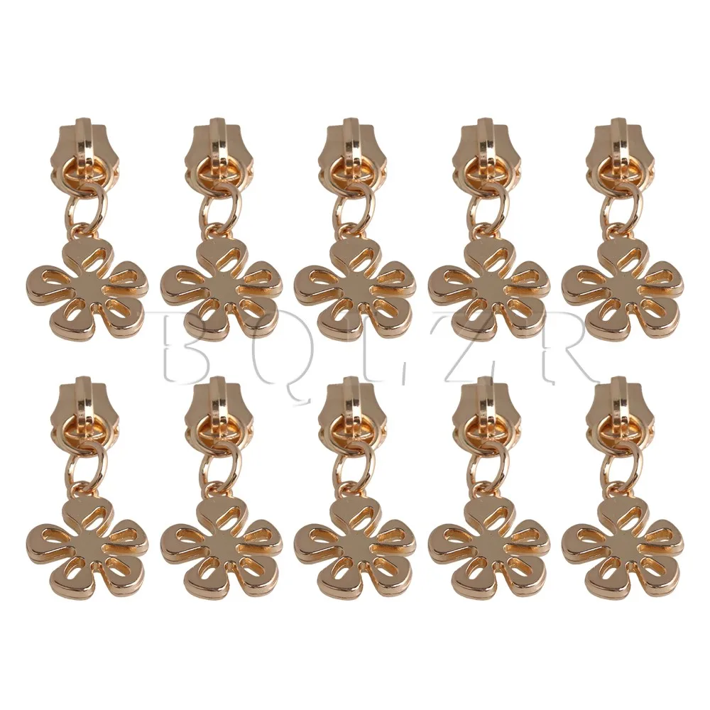 

BQLZR 4.3x1.8cm 12# Golden Zinc Alloy Zip Puller Zip Zipper Sliders Repair Accessory for Clothing Backpack DIY Pack of 10