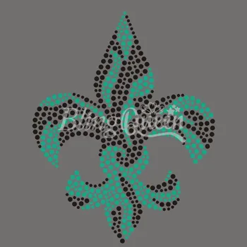 

BlingQueen 25pcs/lot Iron On Appliques Fleur de Lis Design