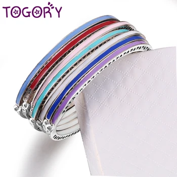 

TOGORY Crystal Colorful Shiny Heart Charm Bracelets & Bangles Brand Bracelets for Women Jewellery Pulseira Feminina