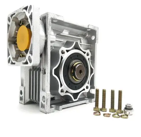 

High Efficiency NEW NMRV050 Speed Ratio 50:1 Worm Gearbox ,Worm Gear Speed Reducer NEMA42 for Servo / Stepper Motor