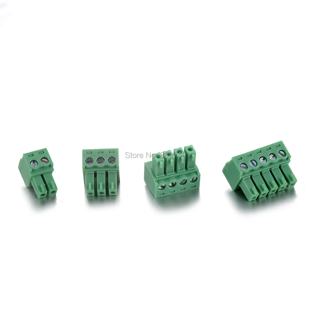 5 шт. 2P 3 81 мм 2edg штекер PCB Клеммная колодка разъем 28 16 AWG проводной кабель клеммный