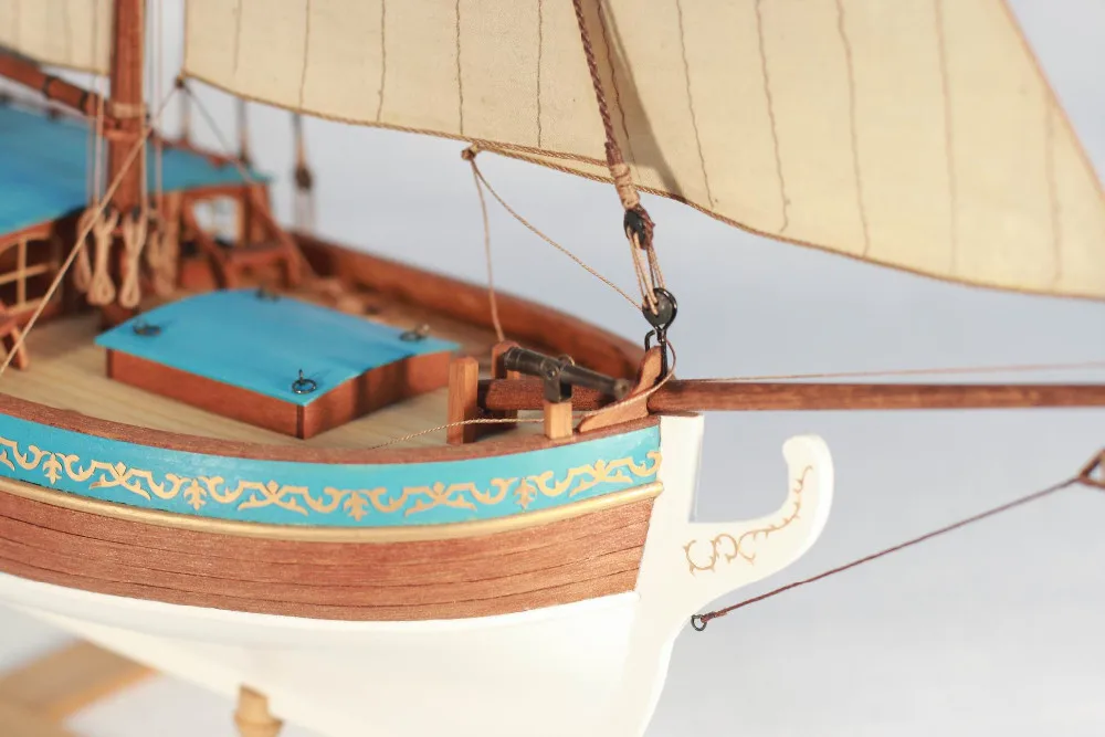 RealTS 1770 Шведская королевская яхта парусная лодка модель Классическая деревянная модель корабль Роскошная внутренняя структура лодка
