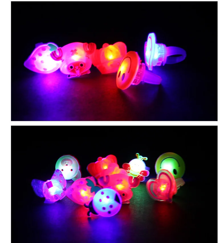 Funny Flash Toys Cartoon Ring,LED GRings Flashing Light for Kids,Children,Adult Flashing Rings Concert Party Supplies