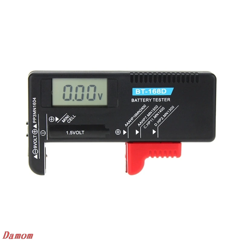 

BT168D Digital Battery Capacity Tester LCD for 9V 1.5V AA AAA Cell C D Batteries