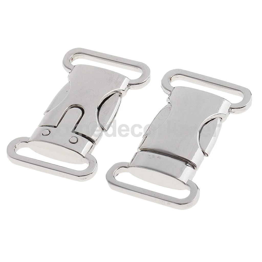 2pcs Stainless Steel Side Release Buckle for Paracord Bracelet Dog