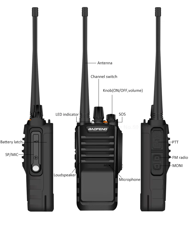 Baofeng портативная рация, bf-9700, водонепроницаемая, двухсторонняя радиостанция Uhf 400-520 MHz, портативный Hf приемопередатчик, BF 9700 Cb, радиостанция