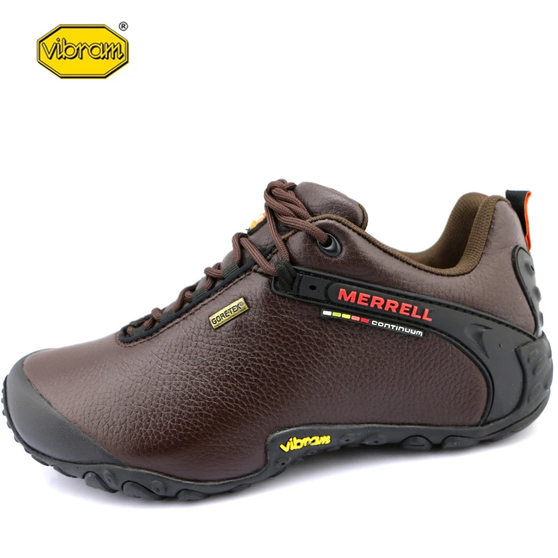 Vibram الأصلي في الهواء الطلق الرجال التخييم المشي جلد طبيعي للذكور ماونتنير تسلق رياضية