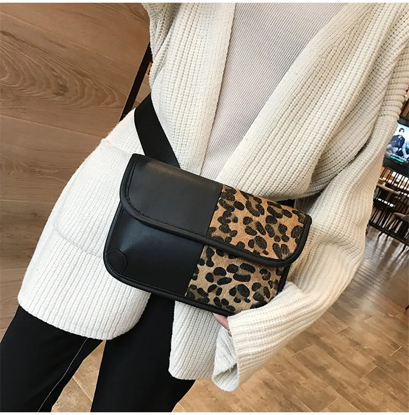 Mihaivina Leopard поясная для Для женщин поясная сумка кожаная поясная сумка через плечо сумки женские сумки на пояс телефон сумка