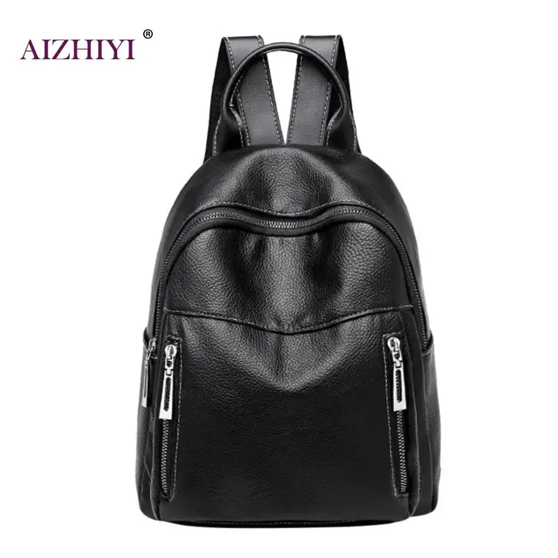 WomenPreppy PU Leather Backpacks Top Quality Casual Travel Girls Teenage Schoolbag Book Bag Shoulder Bags Black Simple Rucksack WomenPreppy PU Leather Backpacks Top Quality Casual Travel Girls Teenage Schoolbag Book Bag Shoulder Bags Black Simple Rucksack