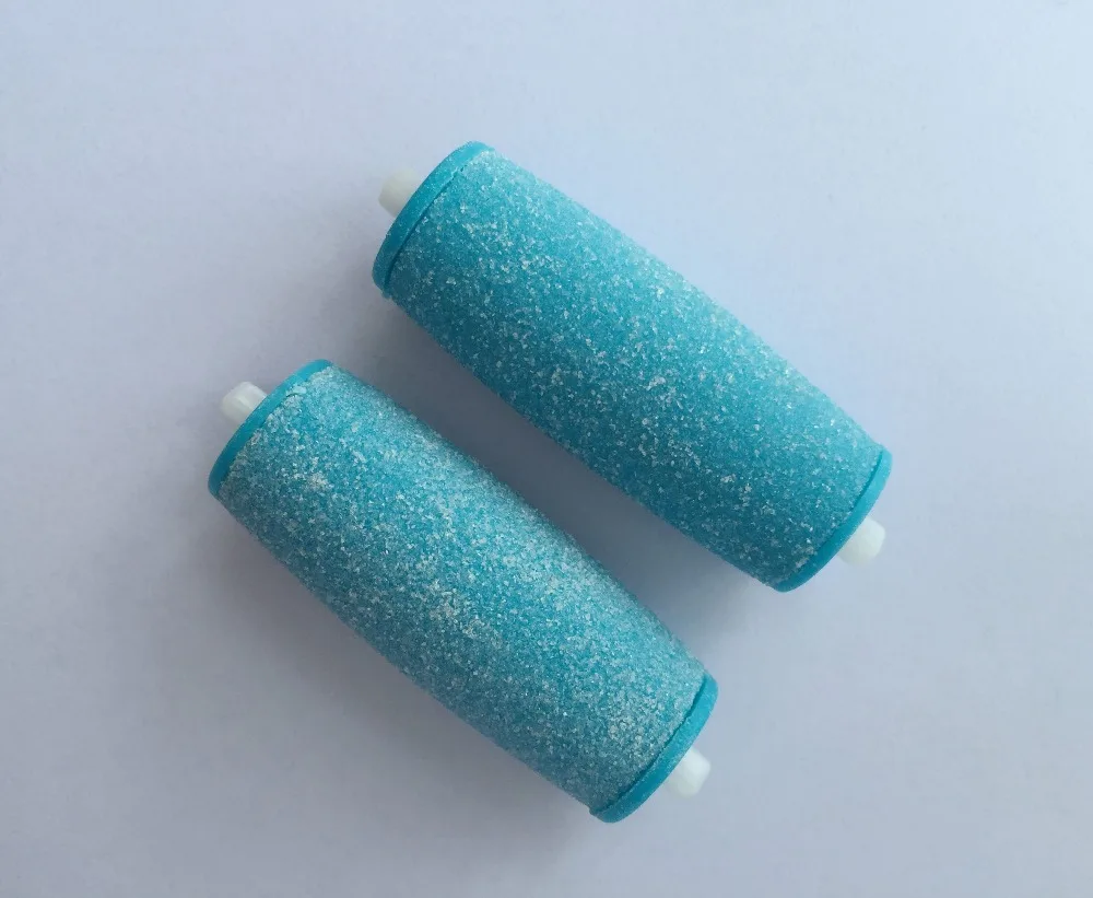 2pcs Blue Replacement Roller Heads For Scholls Velvet Smooth Electric