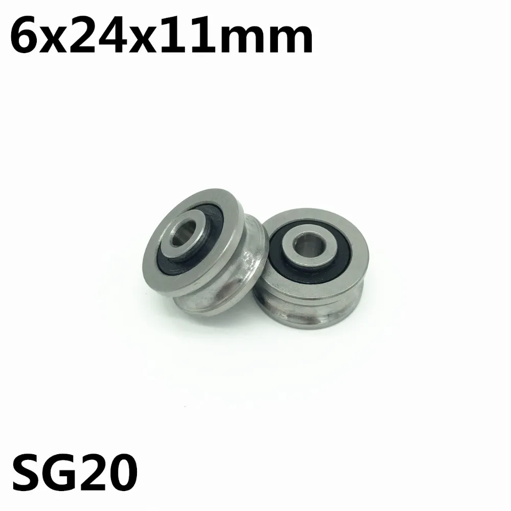 10 шт. SG20 U шаровой подшипник 6x24x11 мм двухрядный герметичный шариковый для 8