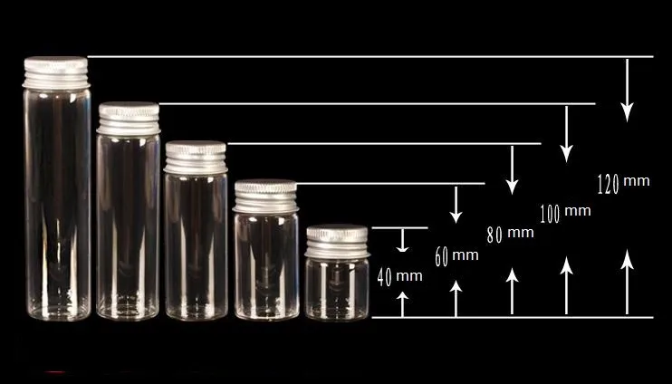 Упаковка из 5 шт алюминиевая крышка прозрачные стеклянные бутылки конфеты печать дозирования благовоний Дрифтинг Желая бутылка