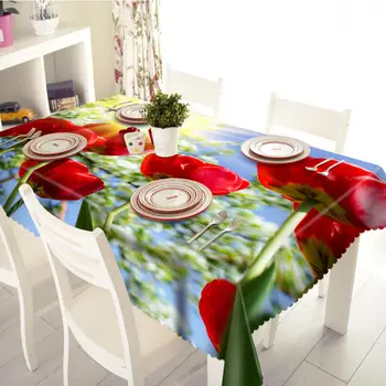 

Rosette Table cloth rectangular Waterproof Christmas decoration Tablecloth Wedding round table cover Customized size Pillowcase