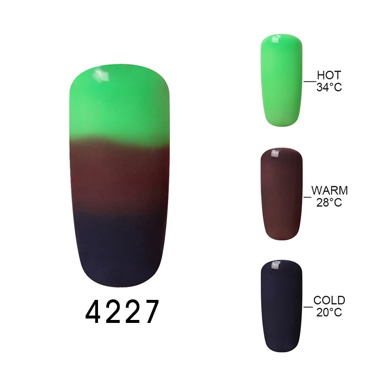 Elite99 изменение настроения Цветной Гель-лак для ногтей 32 УФ Цвет Тепловая температура гель для изменения цвета лак для ногтей 10 мл/уп - Цвет: 4227