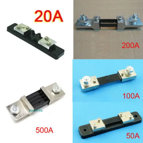 DC Current Shunts FOR 20A 50A 100A 200A 500A Digital LED Voltmeter