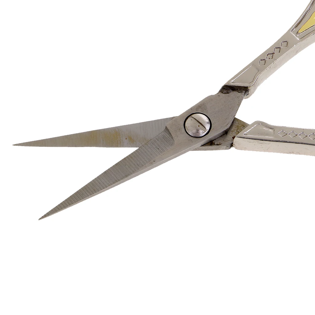 Stainless Steel European Vintage Floral Scissor for DIY Embroidery Sewing Craft Black/Sliver/Gold