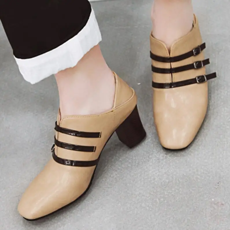 Женская офисная обувь chaussure femme женские туфли лодочки на не сужающемся книзу
