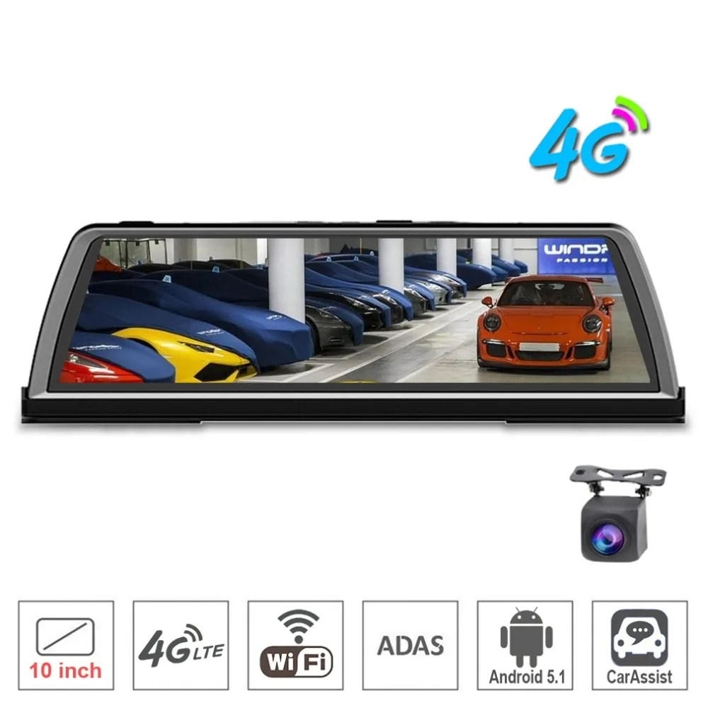 

zuczug 10" Touch IPS 4G Dashboard Car DVR Android rear view mirror Dash Camera GPS navi Bluetooth WIFI ADAS Remote monitor