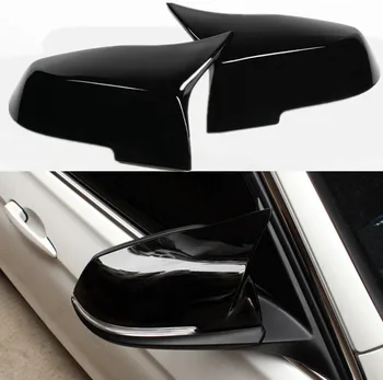 

2Pcs Door Rear View Mirror Cover Gloss Black Rearview Mirror Caps Accessories Car Styling For BMW 3 4 F30 F31 F32 F33 F36