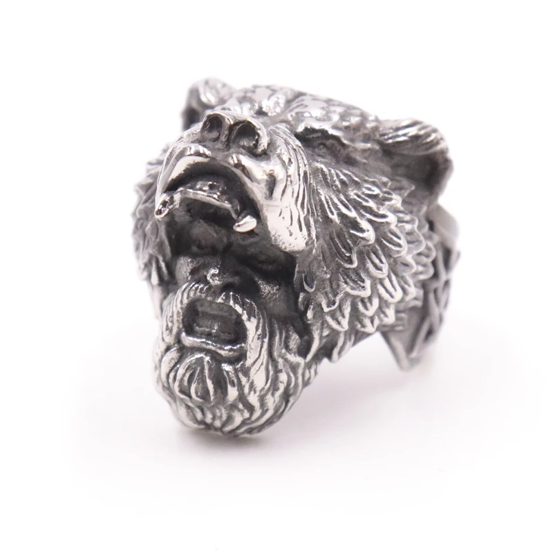 antsilver werewolf ring for men  (1)