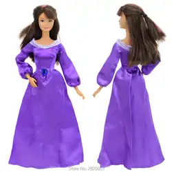 Сказка ручной наряд копия Аладдин Принцесса Жасмин платье Фиолетовый юбки Одежда для Барби FR Kurhn кукла аксессуары подарок