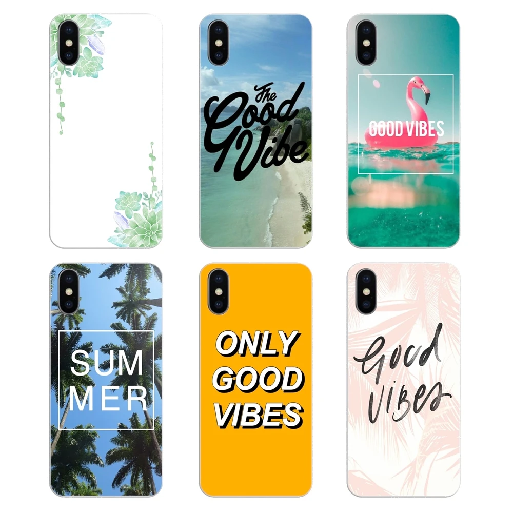 Хорошие vibes летние Чехлы для iPod Touch iPhone 4 4S 5 5S 5C SE 6 6S 7 8 X XR XS Plus MAX прозрачные мягкие