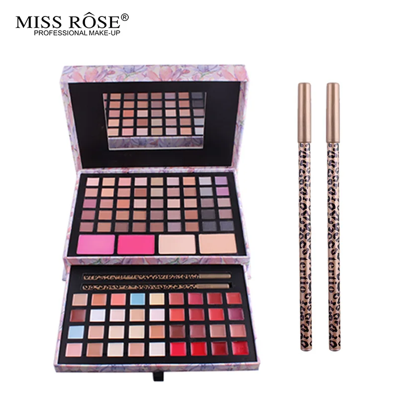 

2018 Professional Brand Full Make Up Kit Pigmented Eyeshadow palette bronzer Blush Powder Eyebrow makeup pallete Makeup gift set