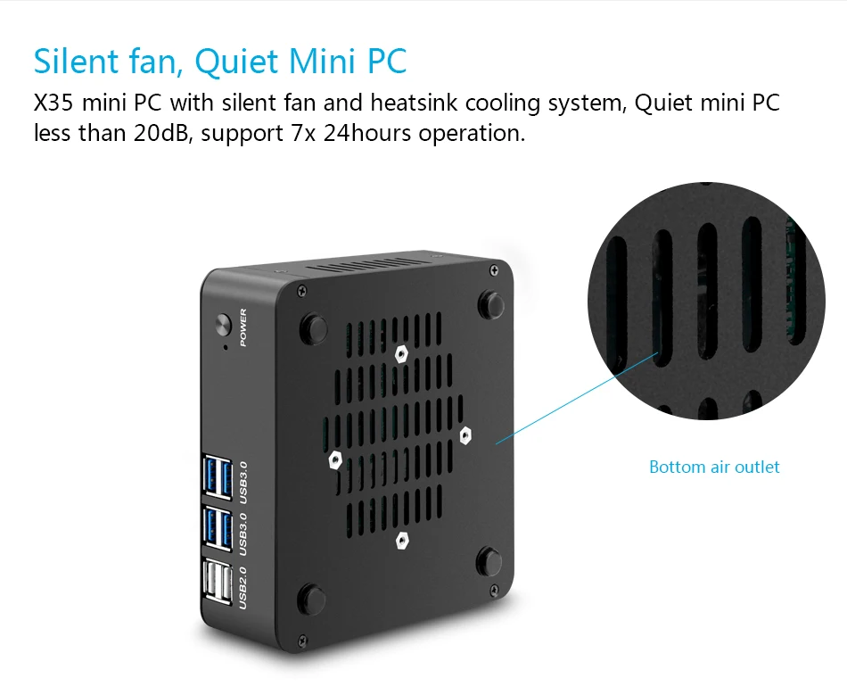 Mini PC Pentium 4405U HDMI VGA DDR3L USB3.0 Wi-Fi 8 GB Оперативная память 240G SSD микро шт NUC ультра компактный бесшумный Windows Intel PC