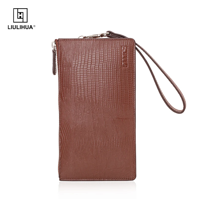 

LLH long type leather men's wallets New wallet Multi-function Large Capacity Handbags Wallet Man Zipper Bag Man Hand Caught