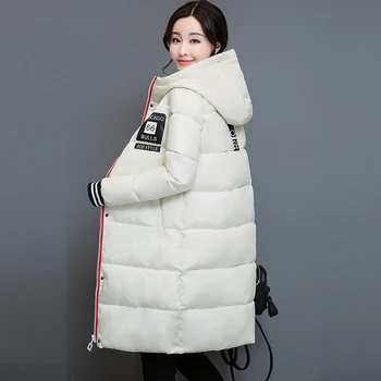 

Winter Fashion Slim Parkas Woman Coats 2017 Winter Female wadded Thick Hooded Cotton Jacket 4 Colors Warm Long Overcoat AC292