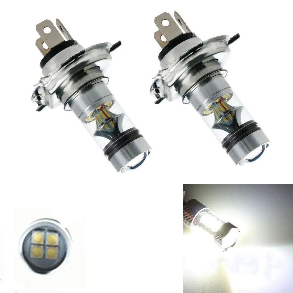 2 шт./лот H4 9003 6000 K 100 W Светодиодный 20-SMD Cree чипы Проектор туман вождения DRL лампочки белого цвета для автомобиля грузовика