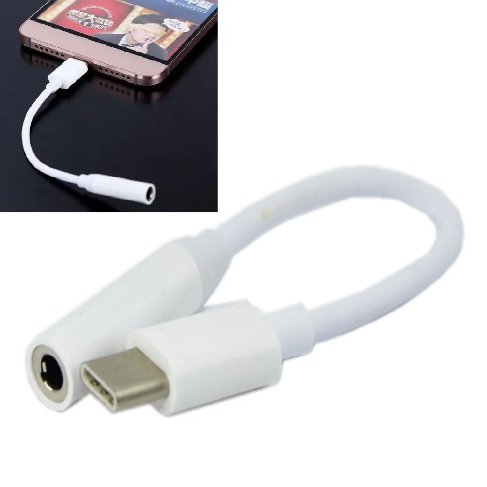 

Type C To 3.5mm Female Audio Jack Headphone Cable Adapter connector For Huawei P9 For Motorola Moto Z HTC Bolt