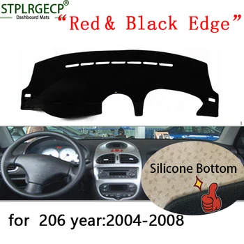 

Stplrgecp Top Quality Double layer Dash Mat Dashmat Dashboard Cover Sun Shade Dash Board Cover Carpet for Peugeot 206 2004-2008