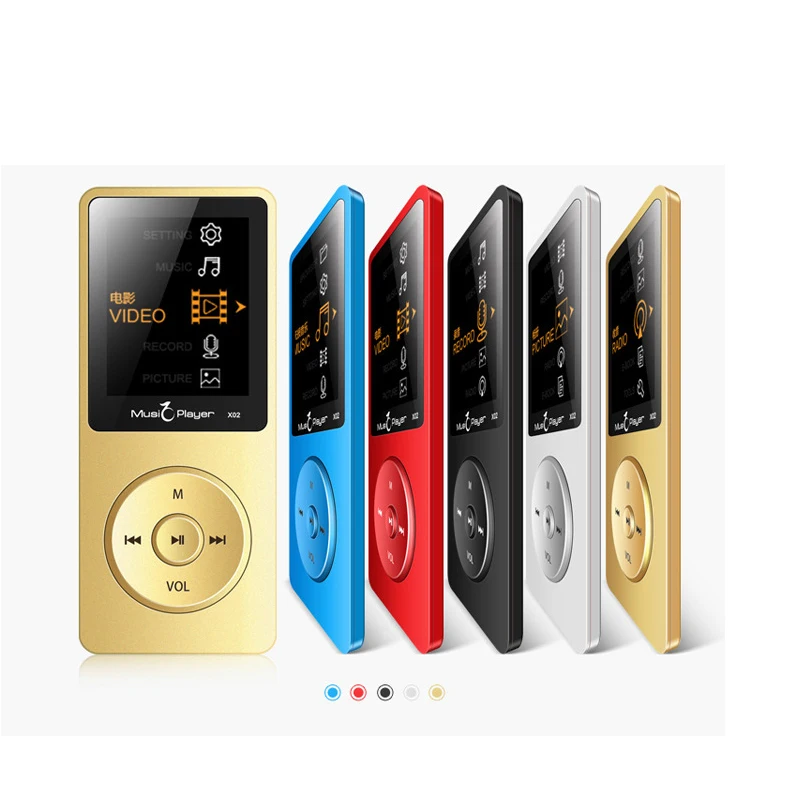 Mini X02 Hifi Lossless Music Mp3 Player with 1.8inch Screen 8GB Storage