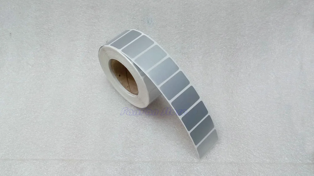 Silver PET Label Sticker 30*15mm 1300 Pieces Matte Silver PET Sticker Waterproof Tearproof Oilproof Barcode Label