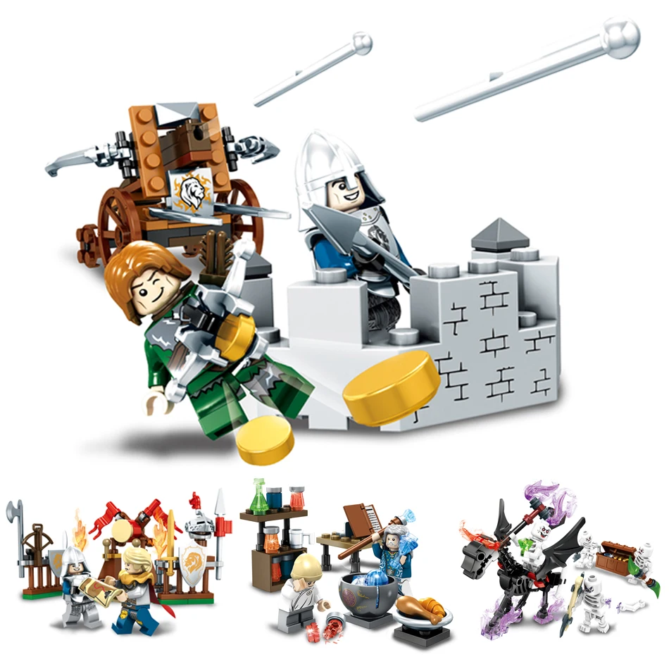 65pcs Ghost Tribes Series Knight Skeleton War Action Figures Building Block Compatible font b Legoe b