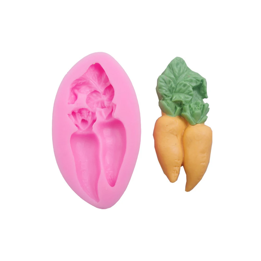 Vegetables Carrot shape silicone cake mold For fondant decorating tools