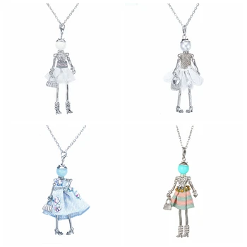 

Stocks on Promotions!! Top-rated Lovely Cloth Dress Doll Necklace Women Jewelry Gifts Statements Bijoux Accessories New 02