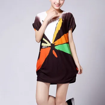 

2019 summer women casual print cute cartoon short sleeve t shirts tops & tees plus size loose tunic XL-5XL big t-shirt top