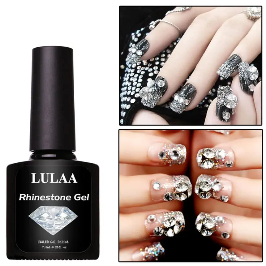 

LULAA 7.5ML Nail glue for rhinestones DIY Art Nail Tips High QualityPolish Glue Rhinestone Adhesives Sticky Tools UV Gel C529