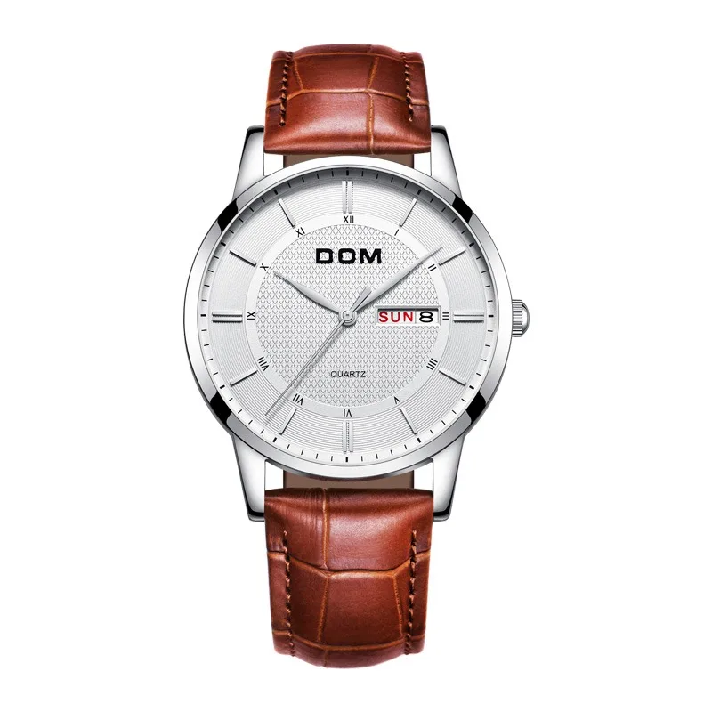 Модные мужские часы dom, Топ бренд, роскошные мужские наручные часы с s-образным ремешком, Мужские кварцевые спортивные часы, relogio masculino, M-11D-7M - Цвет: M-11L-7M2