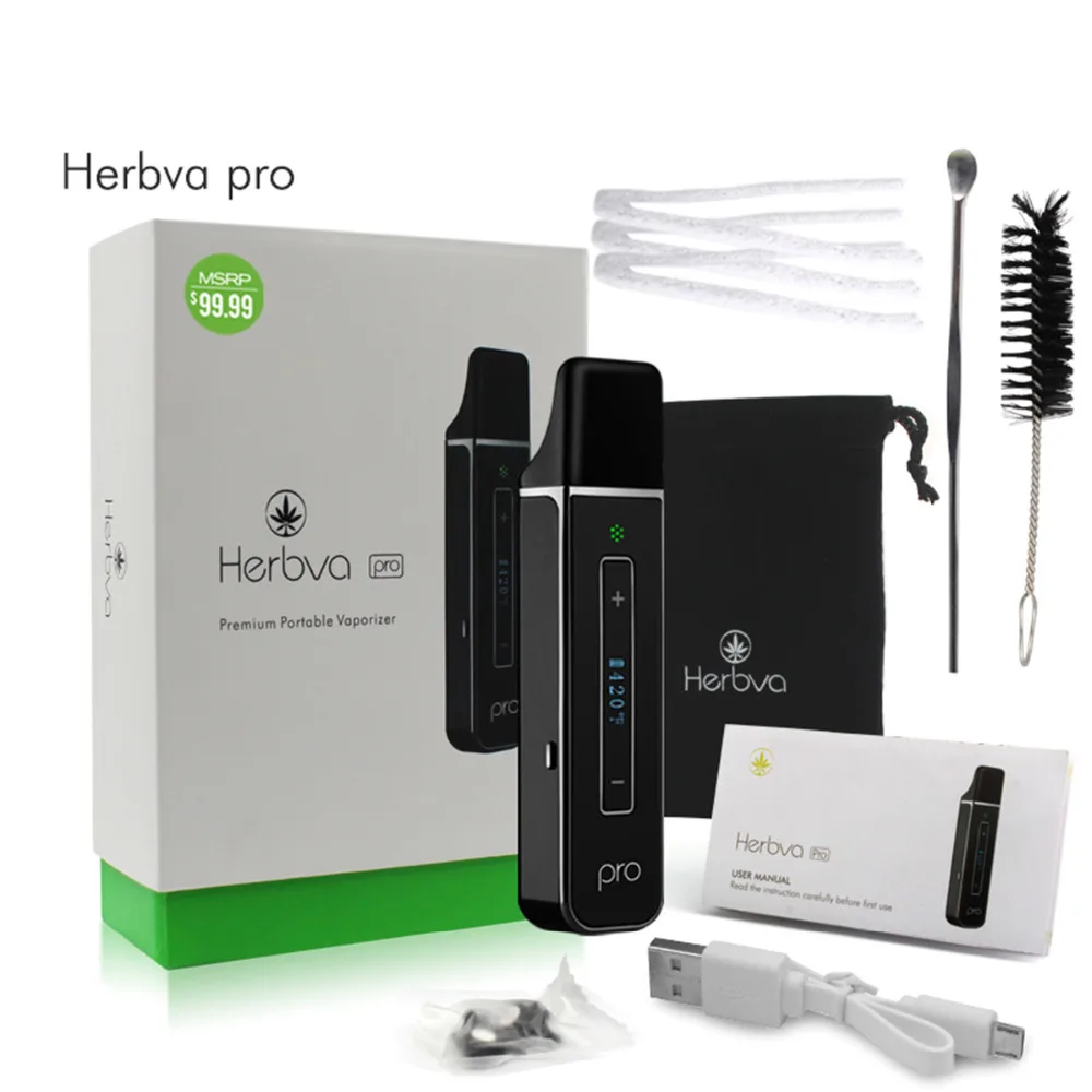 

AIRISTECH Herbva PRO Kit vapor OLED touch-screen Baking Dry Herb Vaporizer Vape Pen Built-in 2200mah battery E-Cigarettes Kit