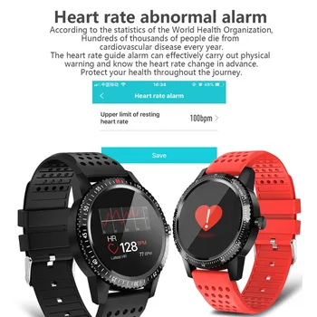 

T1 Smartwatch IP67 Waterproof Wearable Device Heart Rate Monitor Color Display Smart Watch For Android IOS 30 Days Standby