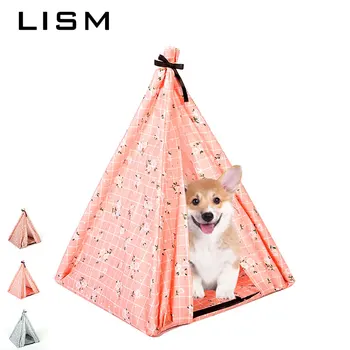 

Pet Cat Dog House Tent Shaped Portable Folding Pet Cozy House Home Small Dog Cat Foldable Bed Mat Cat House Puppy Kitten Bed
