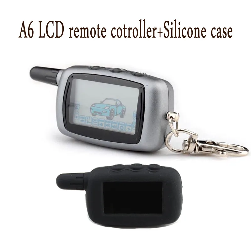 Promotion Free shipping 2 way LCD remote A6 for russian