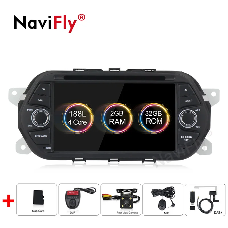 2+ 32G Android 9,1 автомобильный dvd-плеер радио gps навигация для Fiat Tipo Egea аудио FM wifi RDS BT USB SD Canbus - Цвет: dvd camera DVR DAB