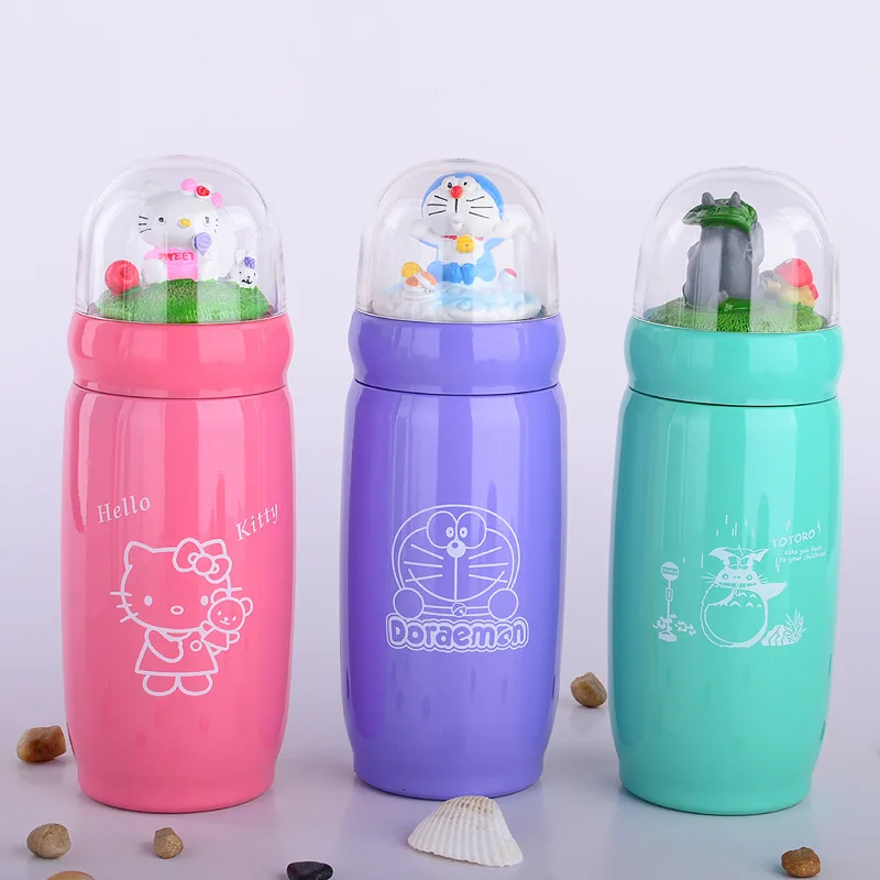 360ml creative cute design Vacuum Cup Mugs water bottle kettle Stainless Steel Thermal Thermos