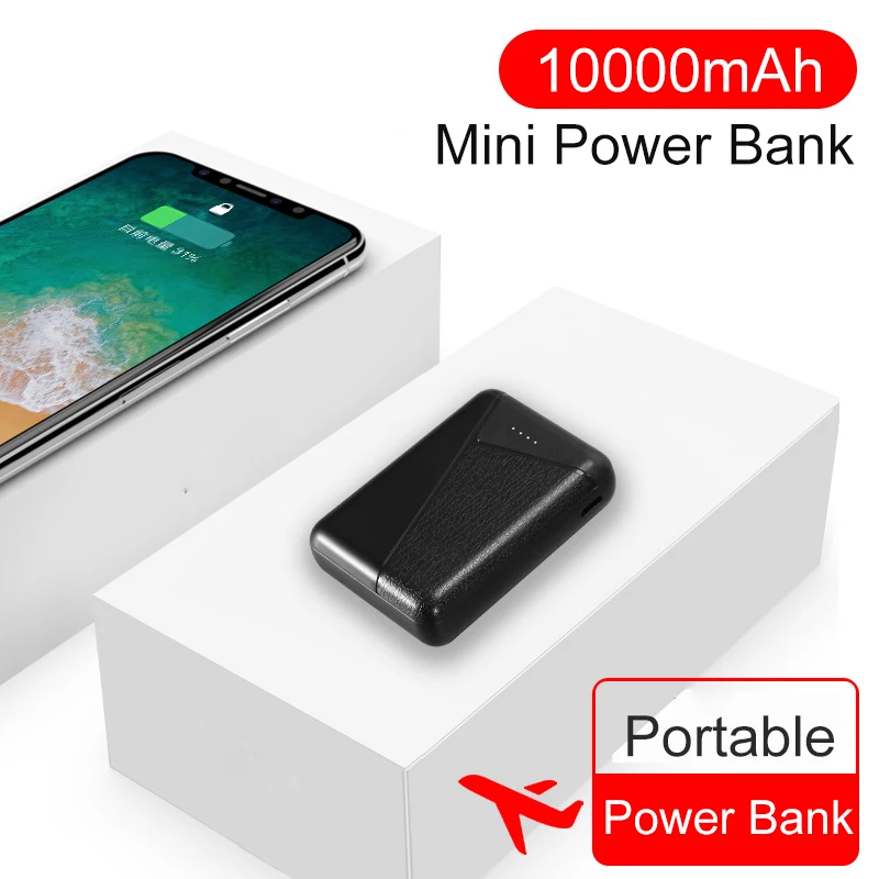

10000mAh Portable Mini Power Bank PD Charger 10000 mAh Powerbank For iPhone Xiaomi Mi 9 External Battery Poverbank